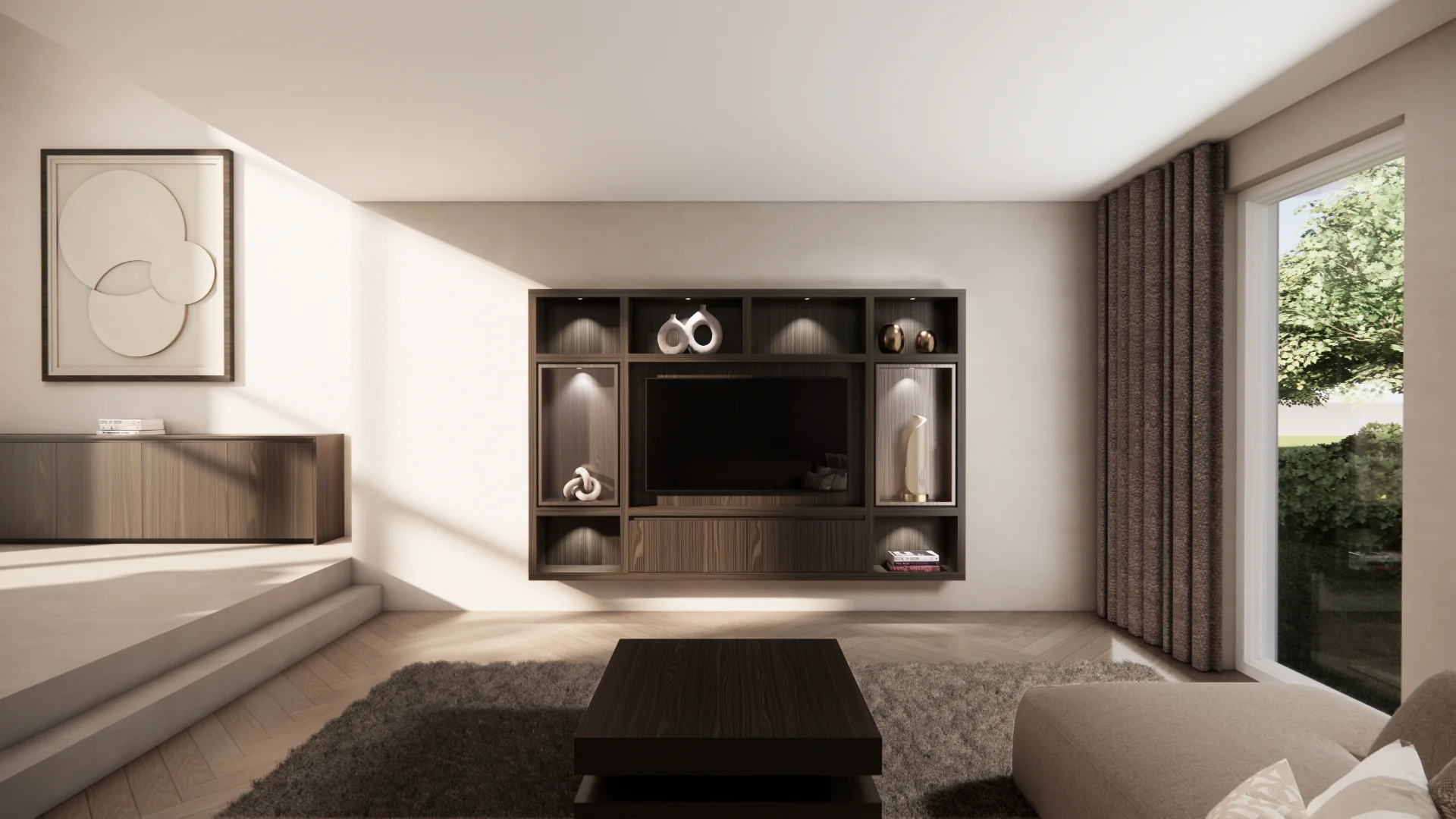 Cinewall Garda - Zwevend - Eiken - 2 kleppen - 270 cm - Image 3