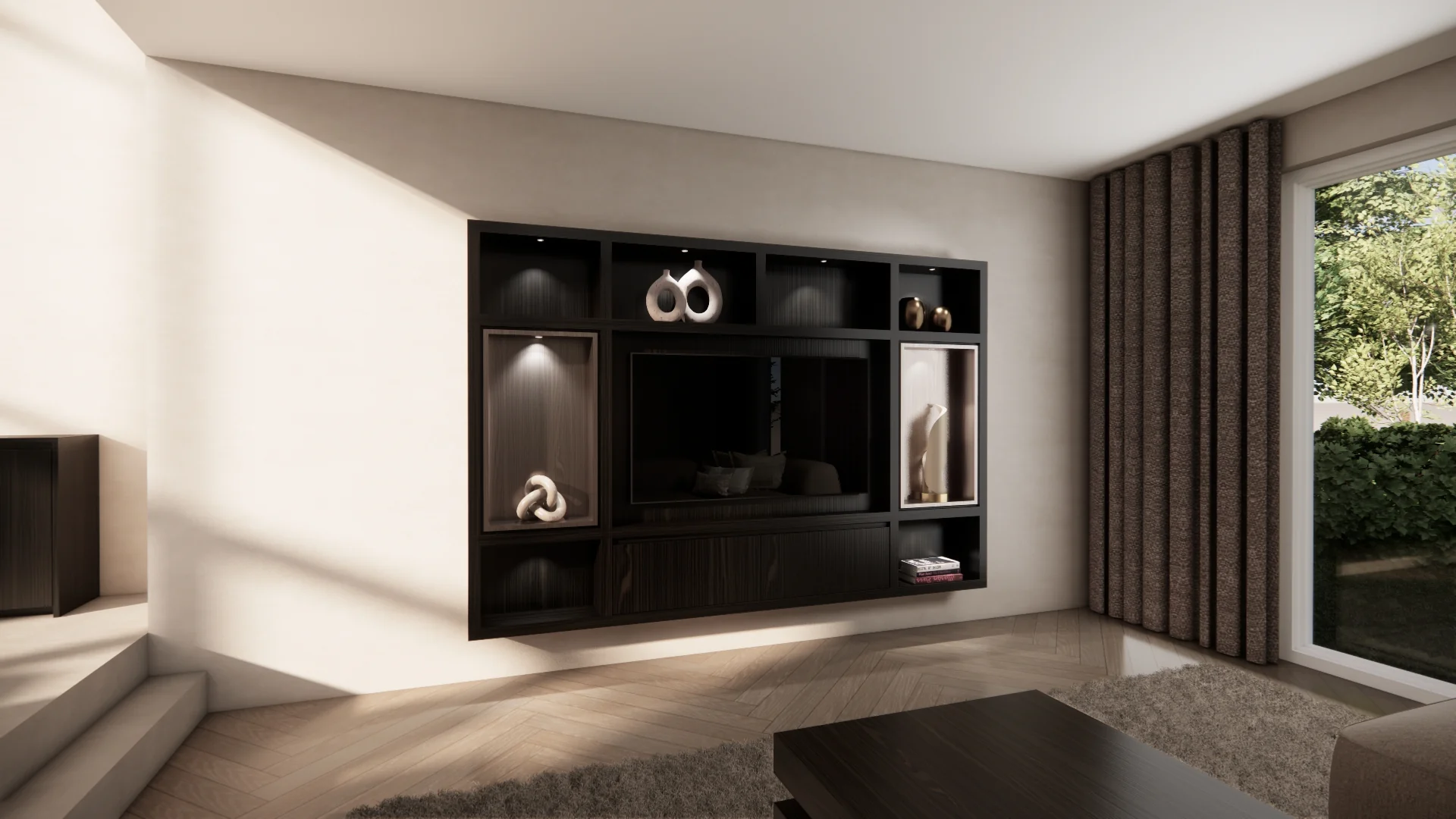 Cinewall Garda - Zwevend - Eiken - 2 kleppen - 270 cm - Image 6