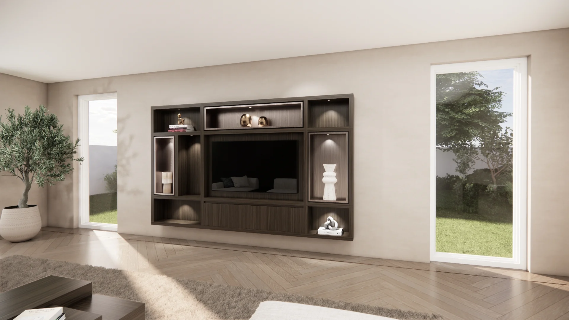 Cinewall Garda - Zwevend - Eiken - 2 kleppen - 300 cm - Image 5