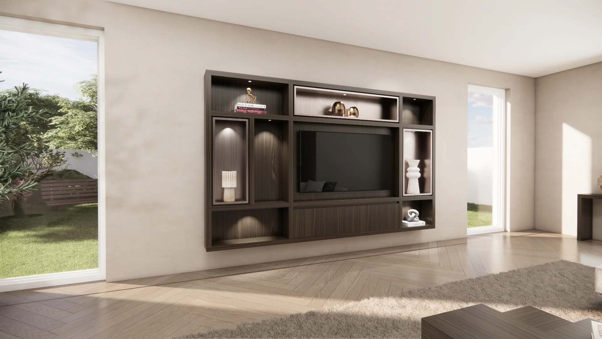 Cinewall Garda - Zwevend - Eiken - 2 kleppen - 300 cm - Image 6