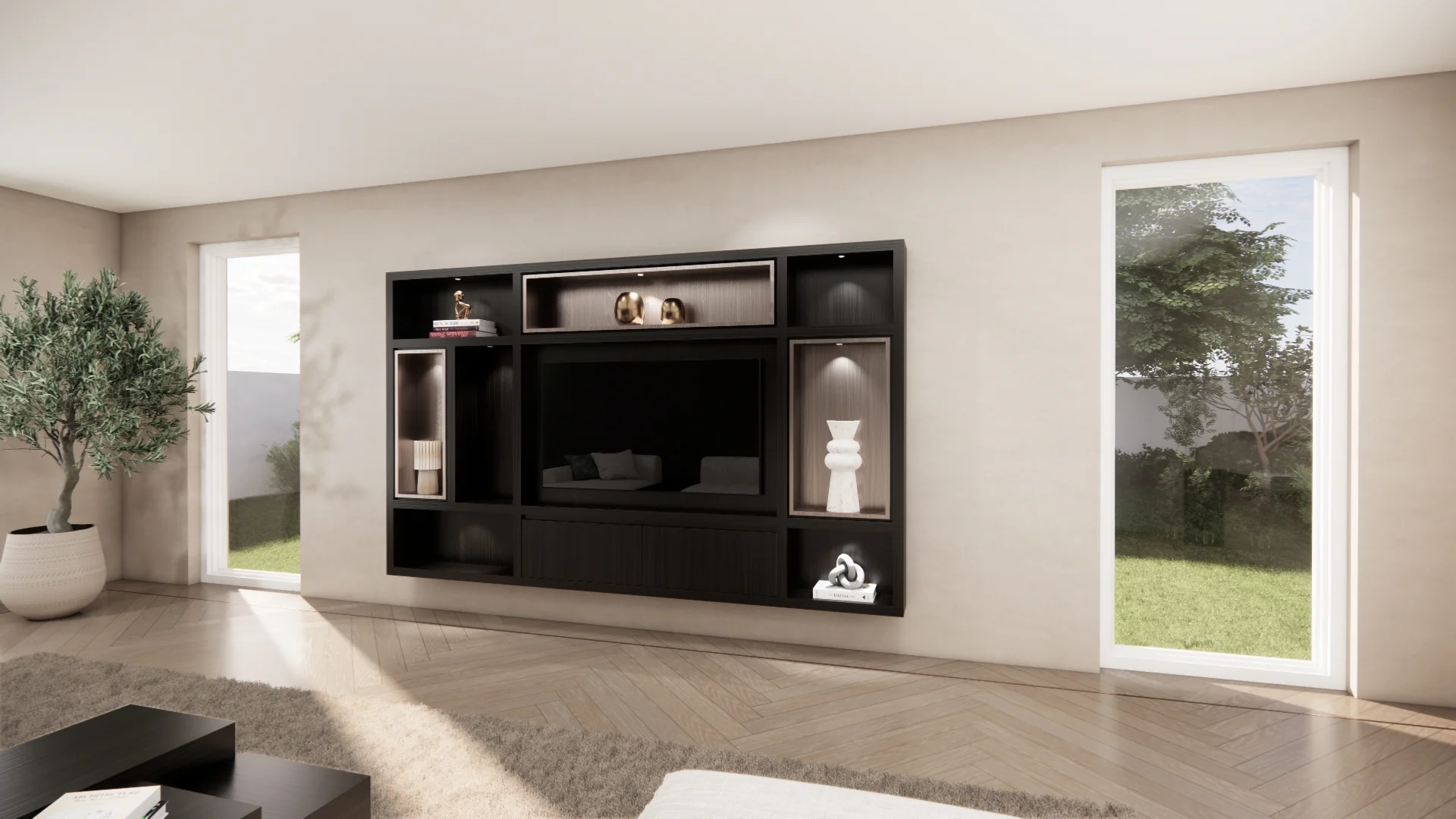 Cinewall Garda - Zwevend - Eiken - 2 kleppen - 300 cm - Image 7