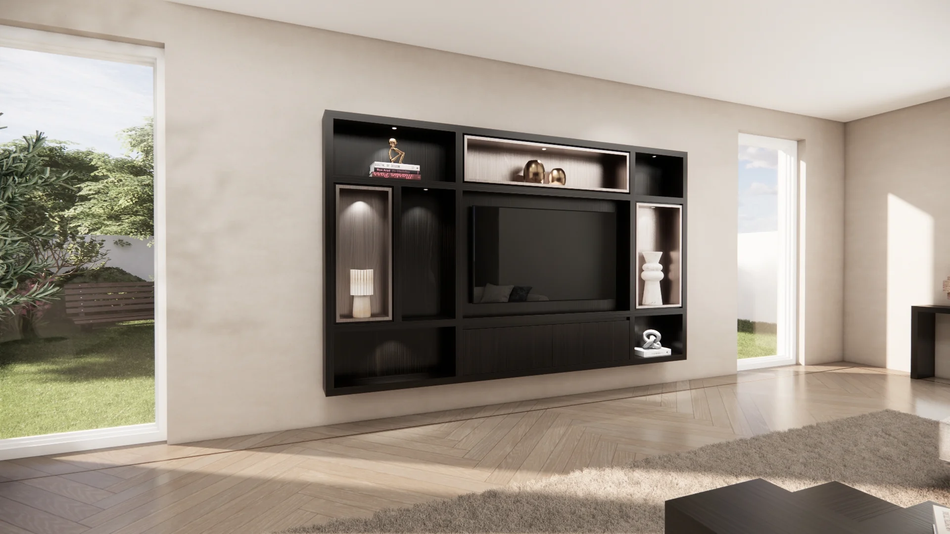 Cinewall Garda - Zwevend - Eiken - 2 kleppen - 300 cm - Image 8