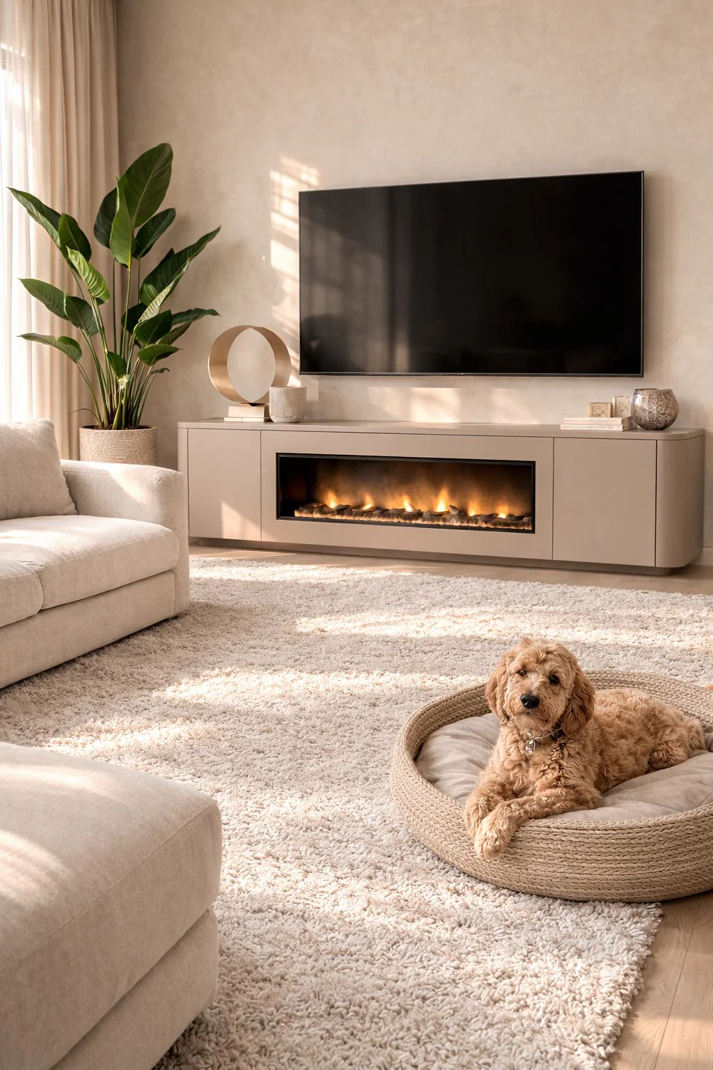 DRESSOIR RUNA - MDF - 2 DEUREN - ELEKTRISCHE HAARD - Image 5