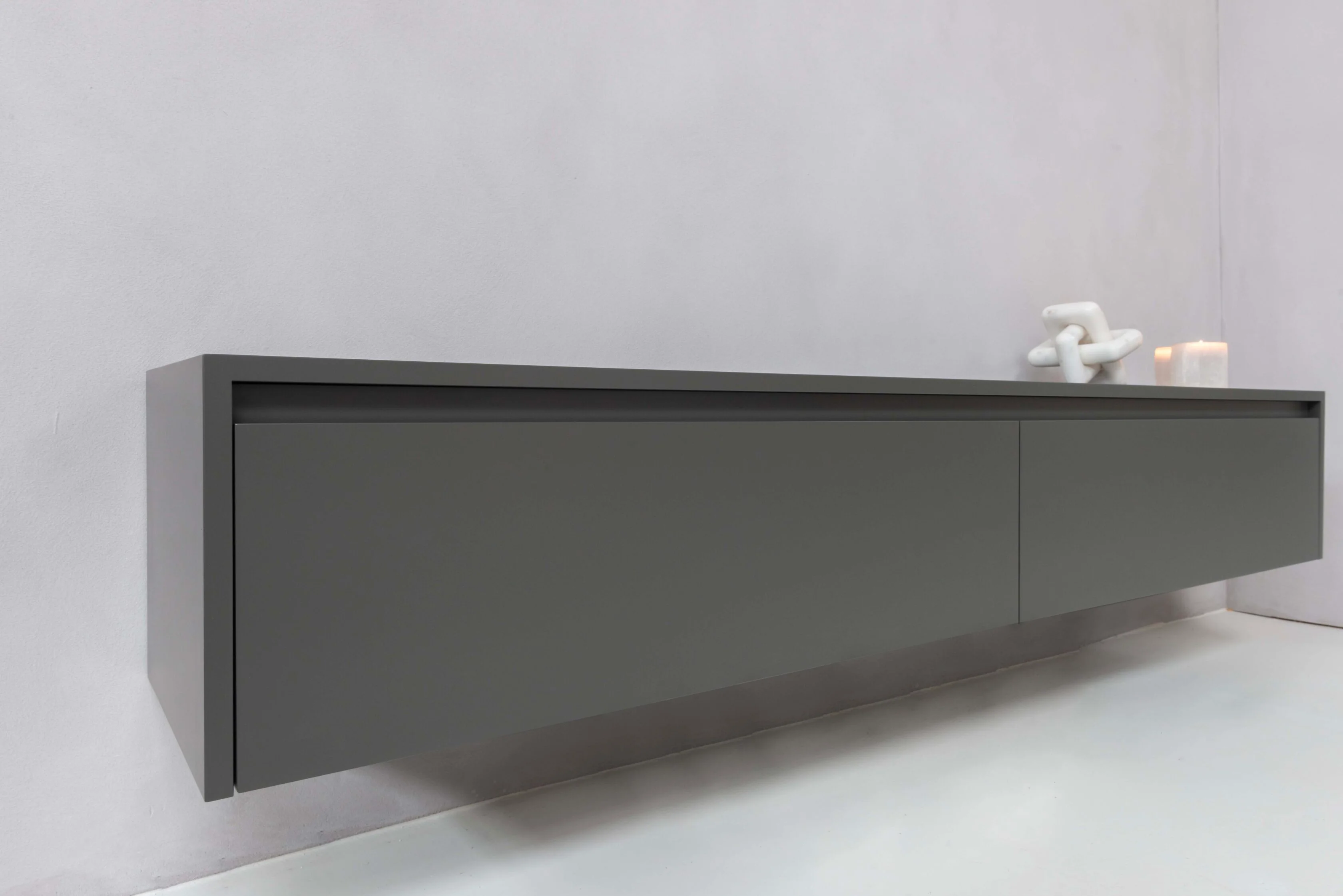 TV-meubel Mason - Zwevend - MDF - 2 kleppen - Image 5