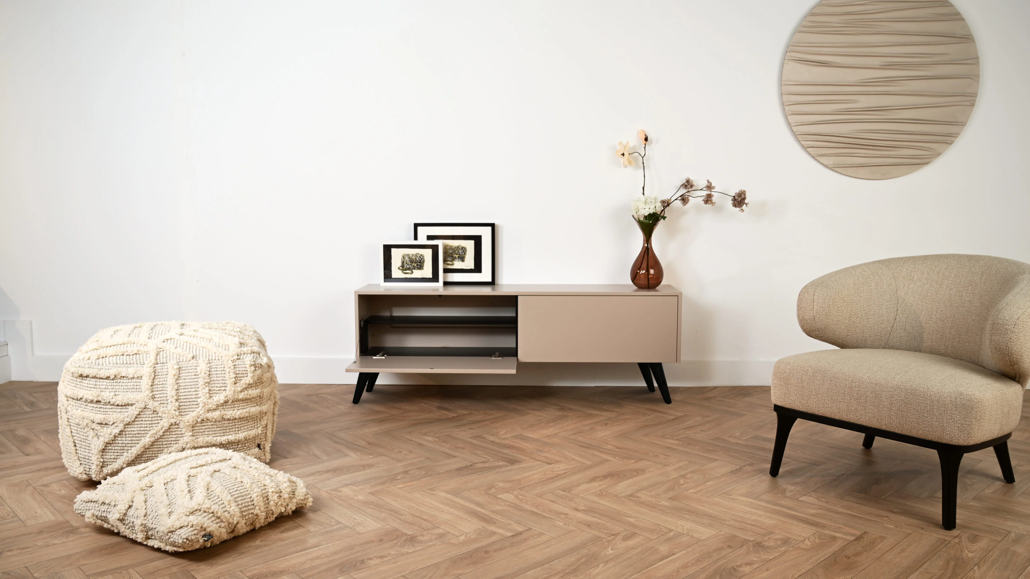 Tv-meubel Johnson - Staand - MDF - 2 kleppen - Image 5