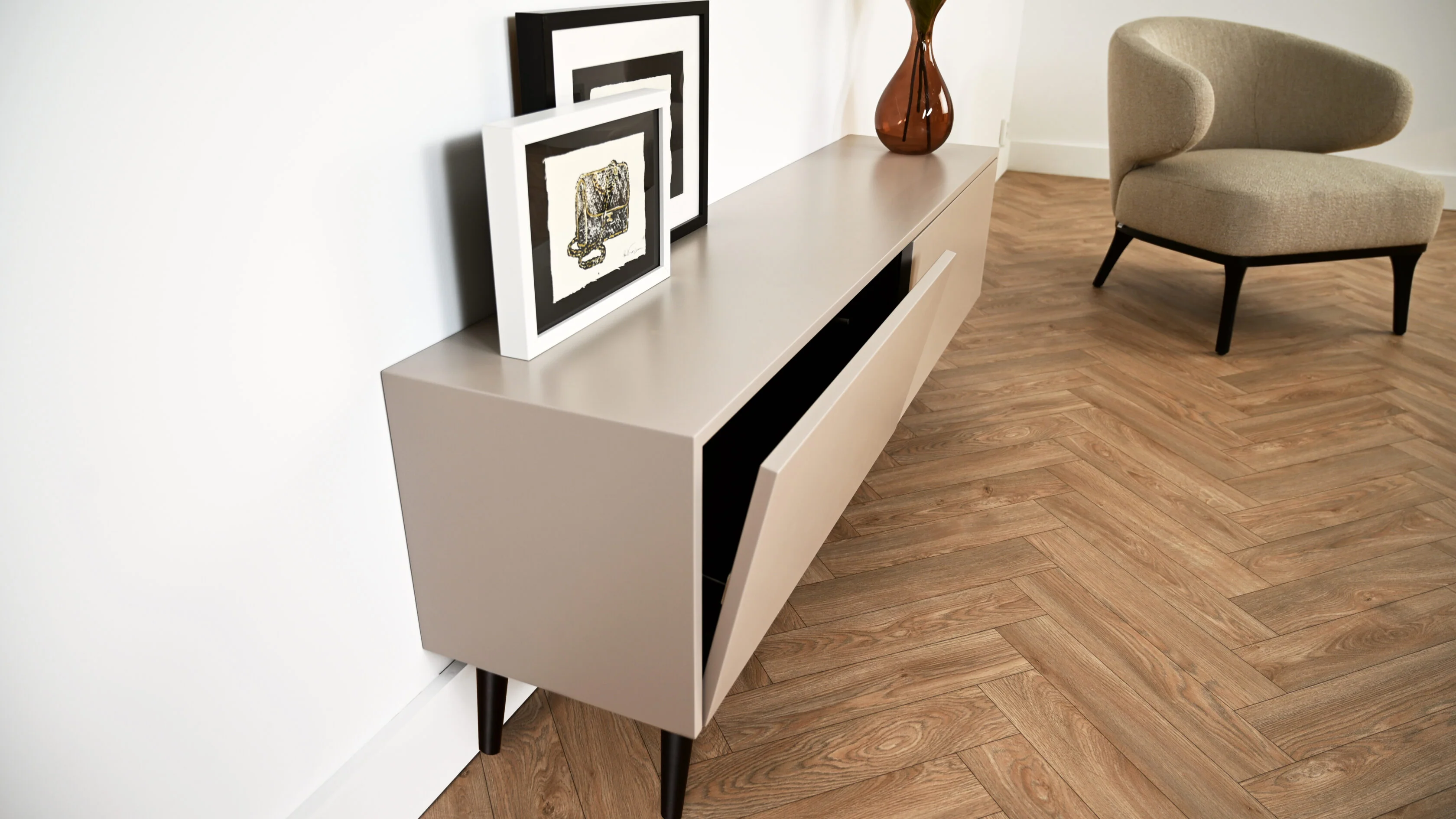 Tv-meubel Johnson - Staand - MDF - 2 kleppen - Image 7