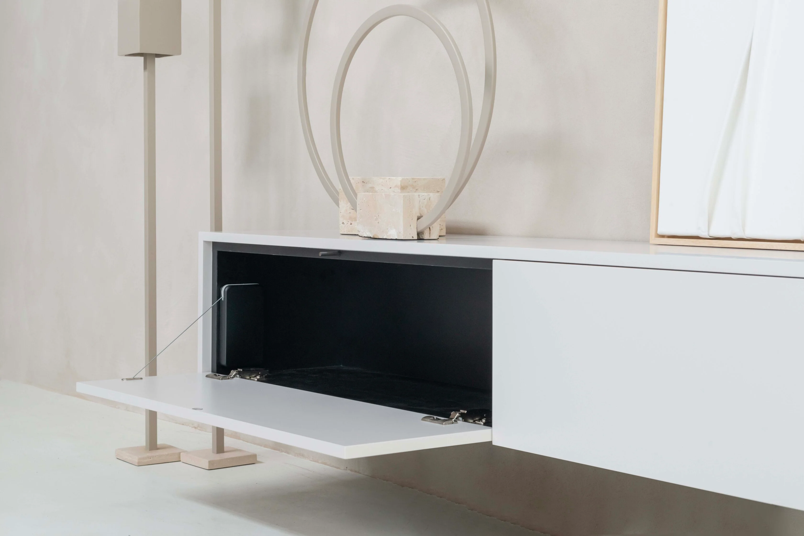 TV-meubel Johnson - Zwevend - MDF - 2 kleppen - Image 6