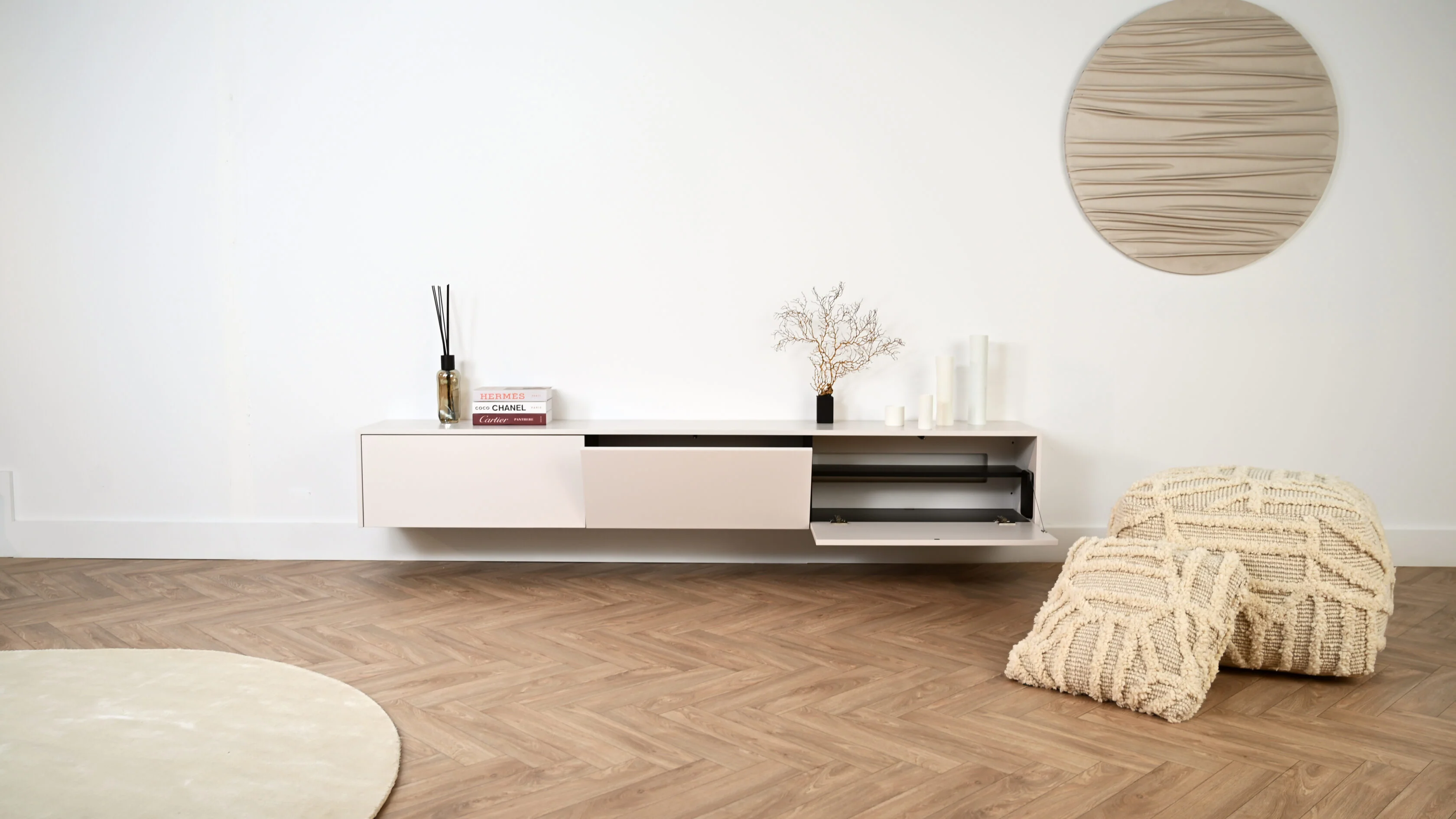 TV-meubel Johnson - Zwevend - MDF - 3 kleppen - Image 5