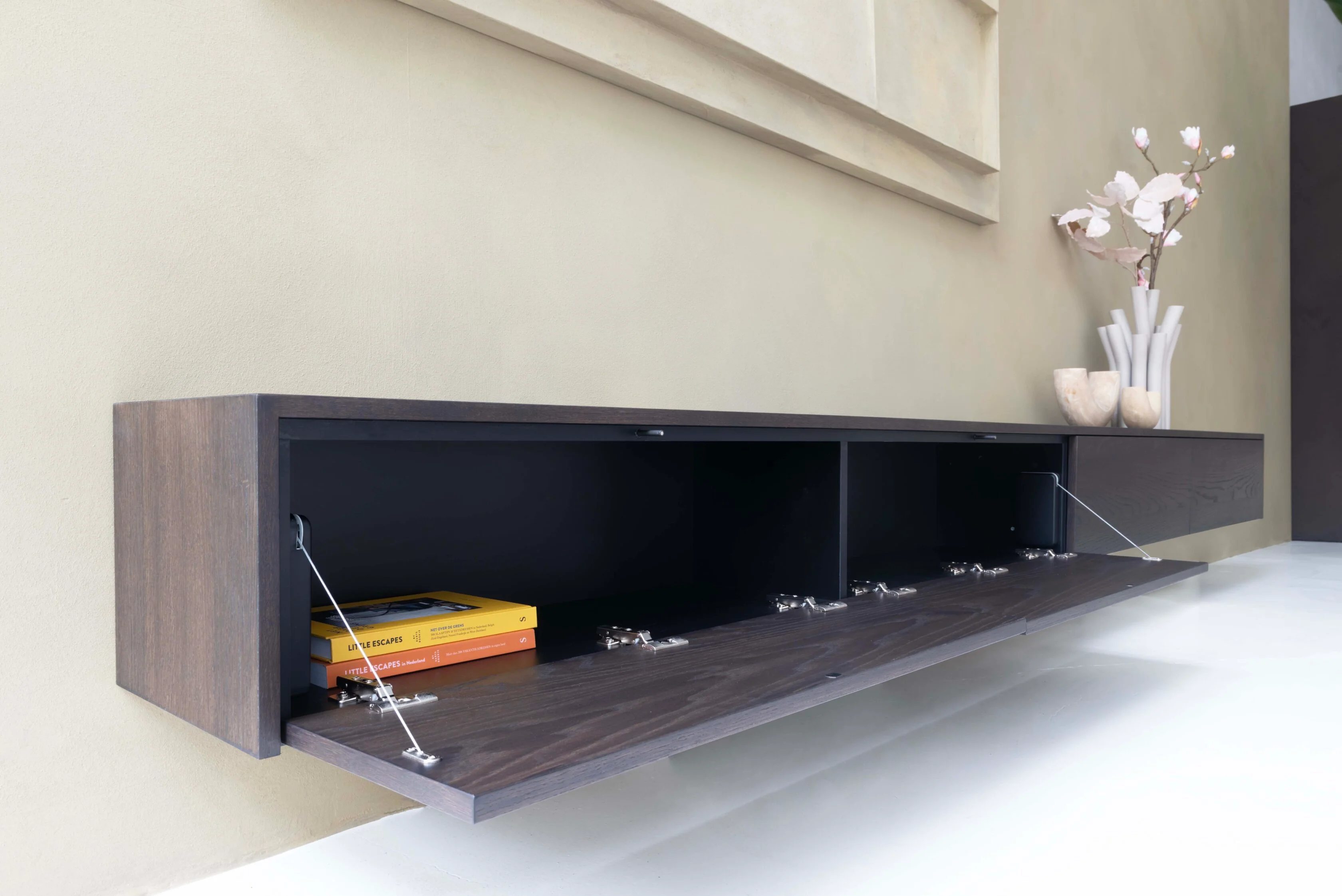 TV-meubel Johnson - Zwevend - Eiken - 4 kleppen - Image 5