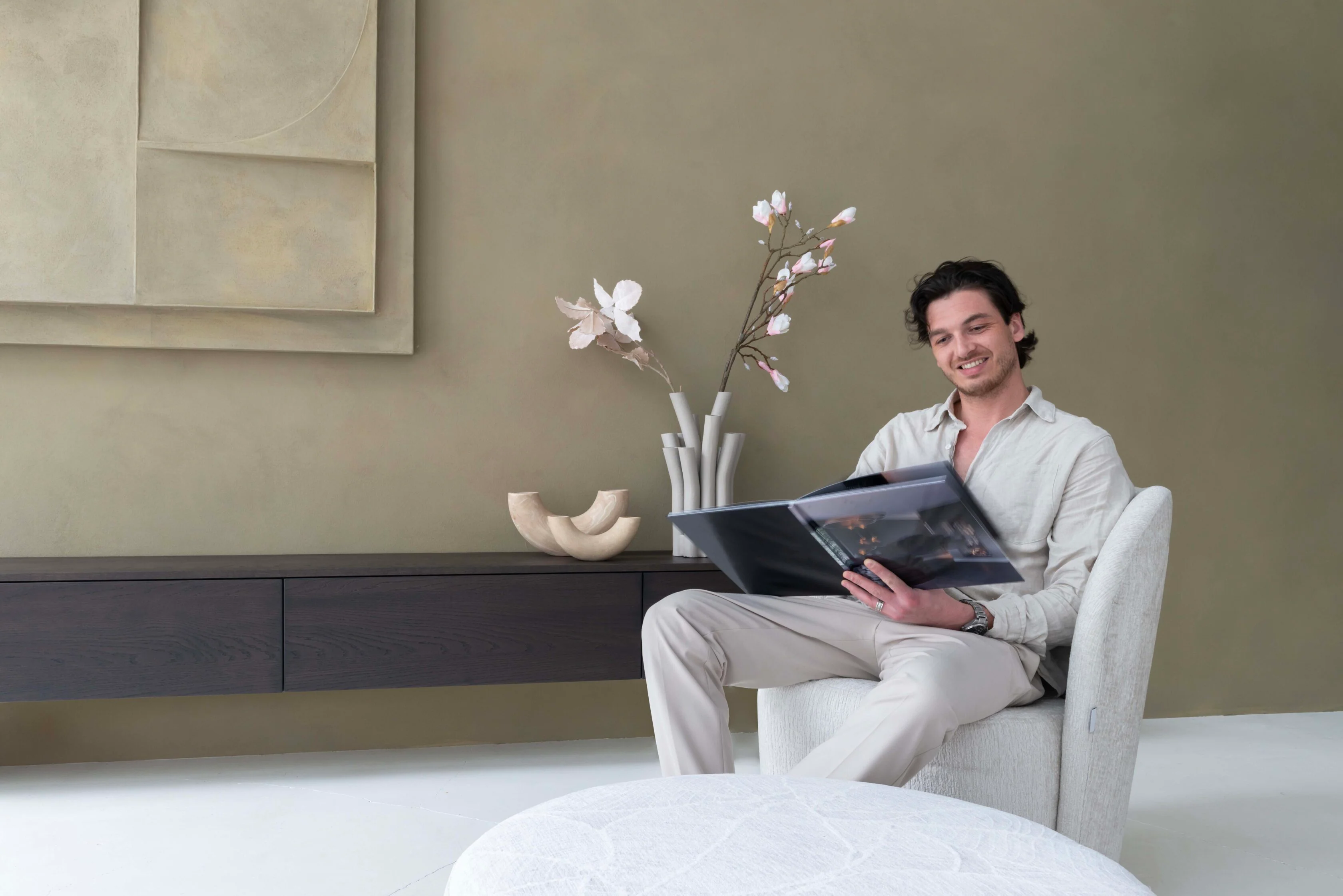 TV-meubel Johnson - Zwevend - Eiken - 4 kleppen - Image 8