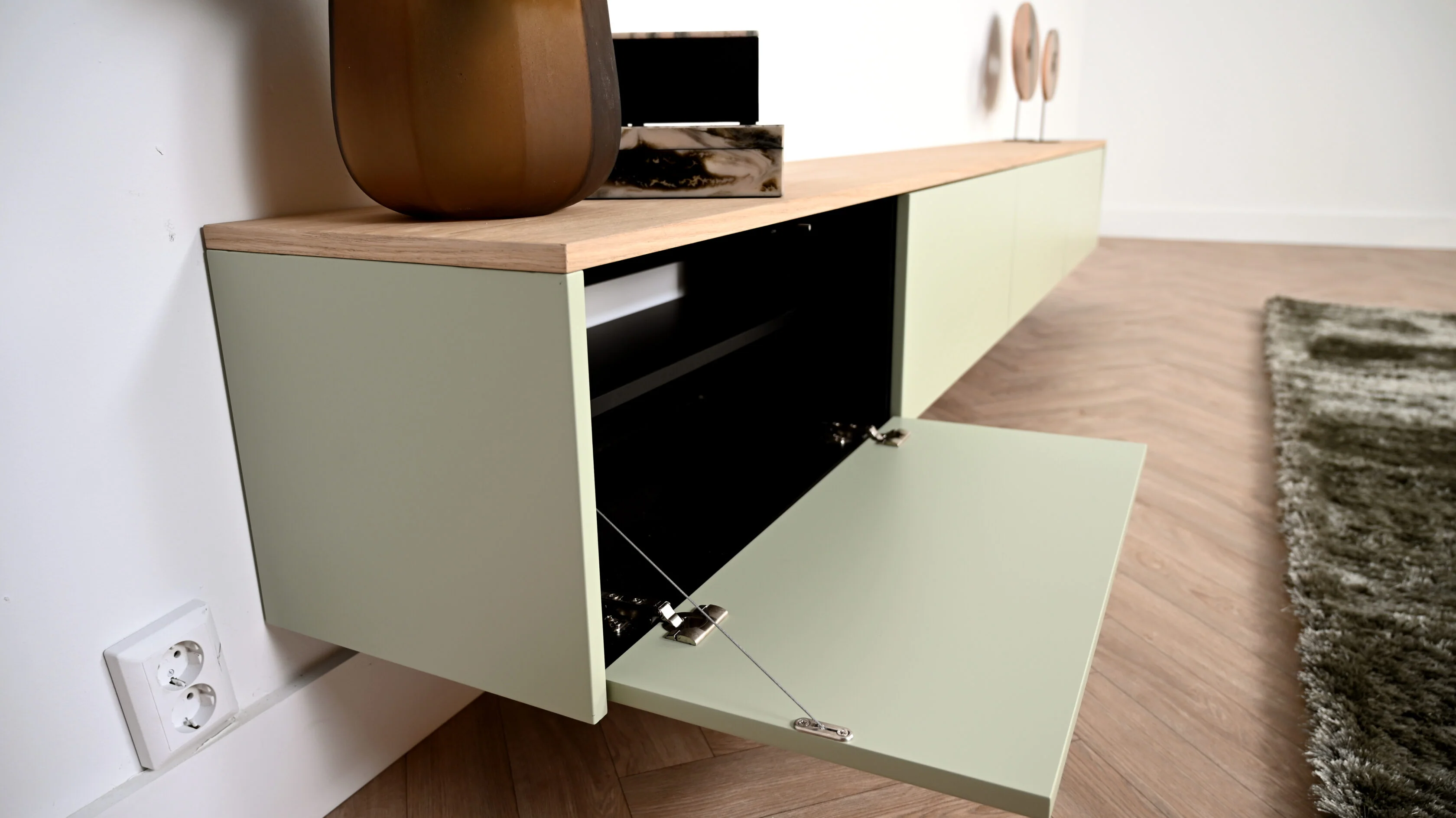 TV-meubel Johnson - Zwevend - MDF - 4 kleppen - Image 5