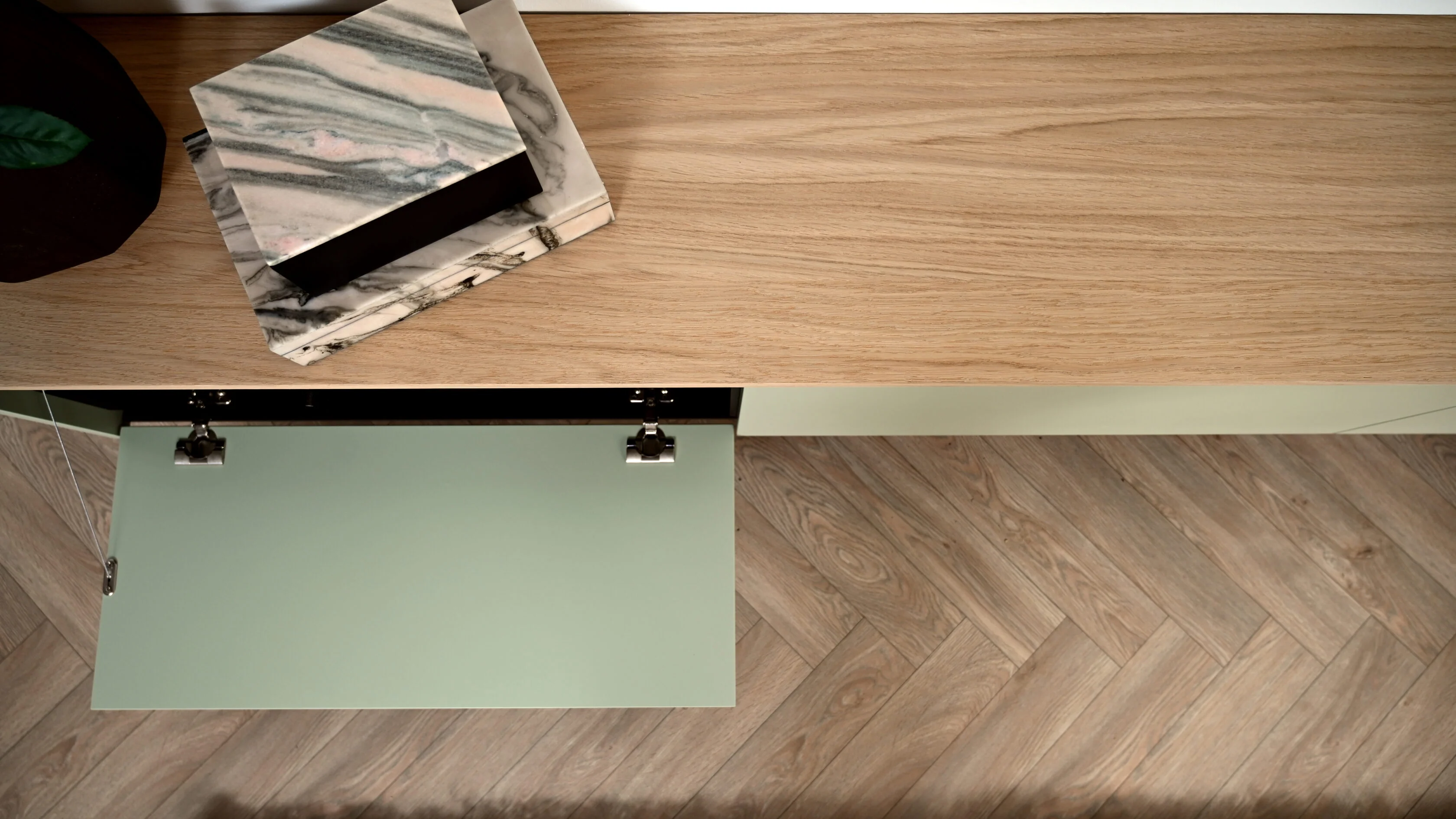 TV-meubel Johnson - Zwevend - MDF - 4 kleppen - Image 6