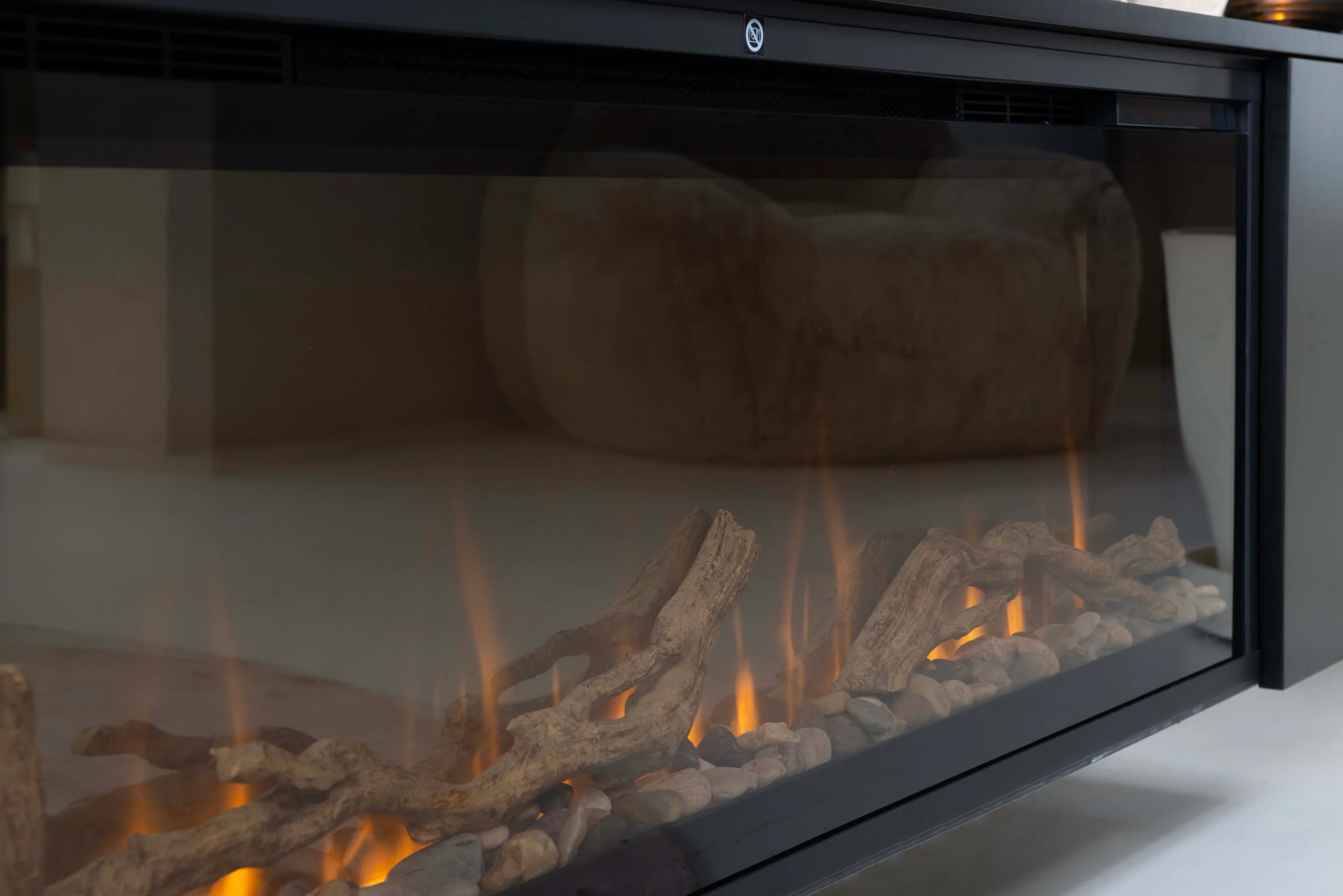 TV-meubel Johnson - Zwevend - MDF - 2 deuren - Elektrische haard - 50 inch - Image 5