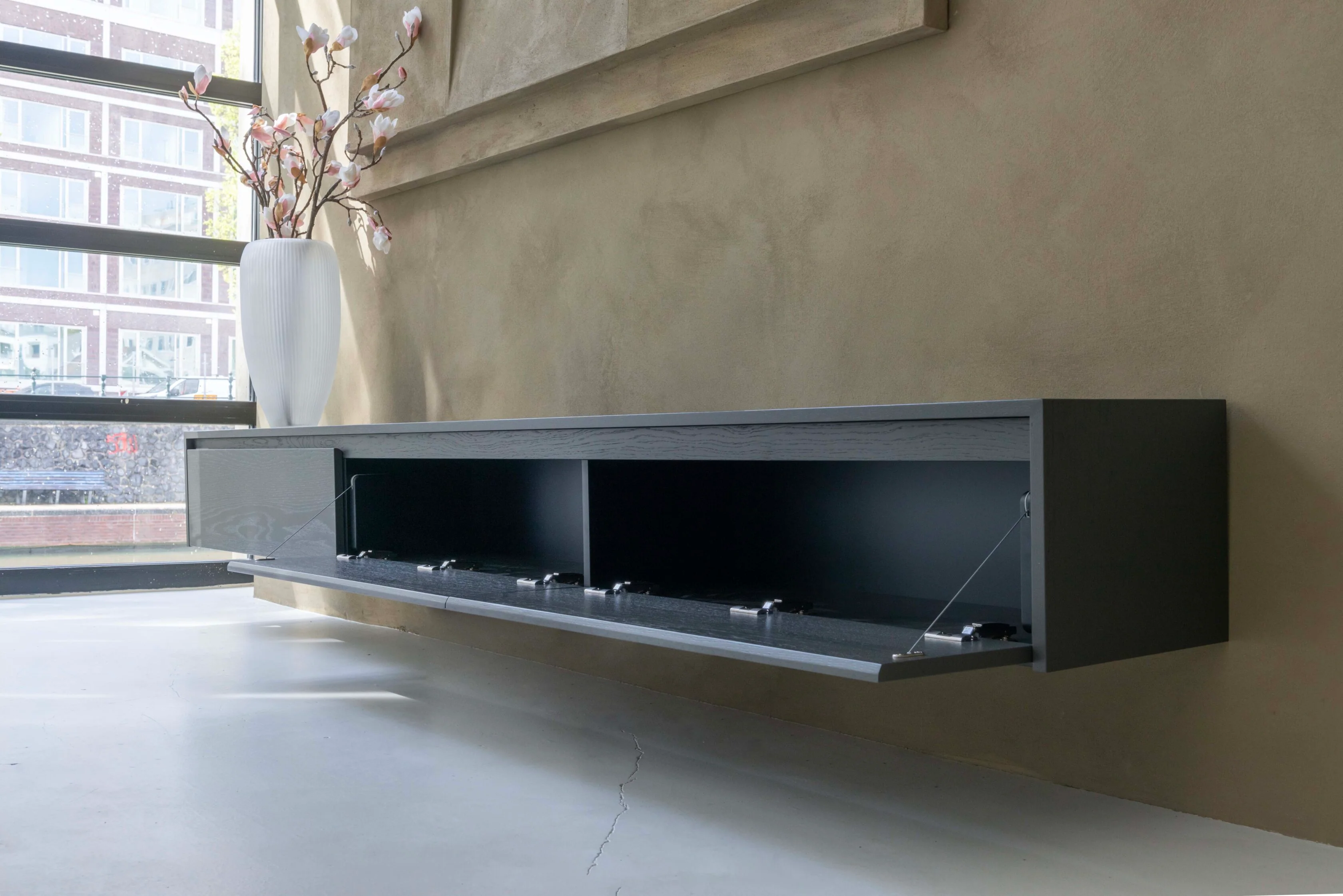 TV-meubel Mason - Zwevend - Eiken - 3 kleppen - Image 6