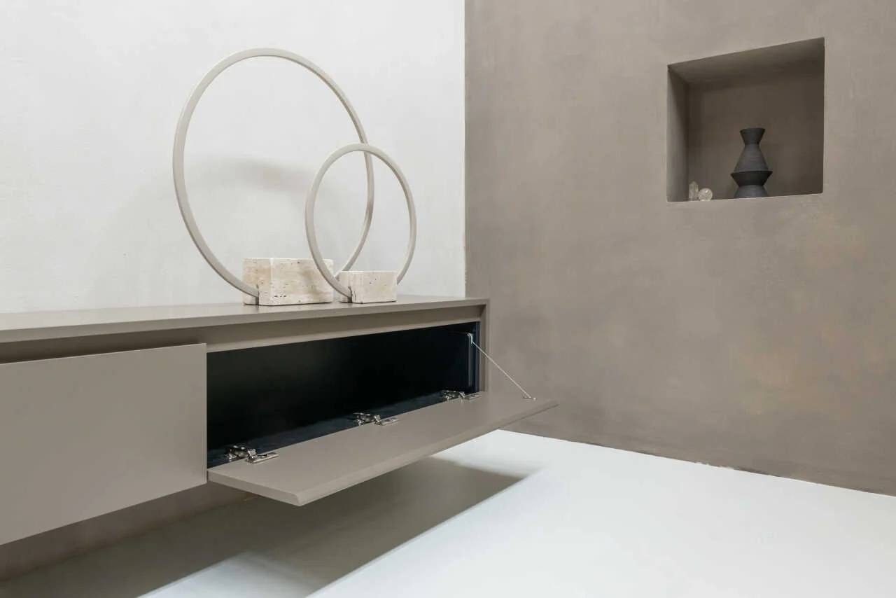 TV-meubel Mason - Zwevend - MDF - 3 kleppen - Image 6