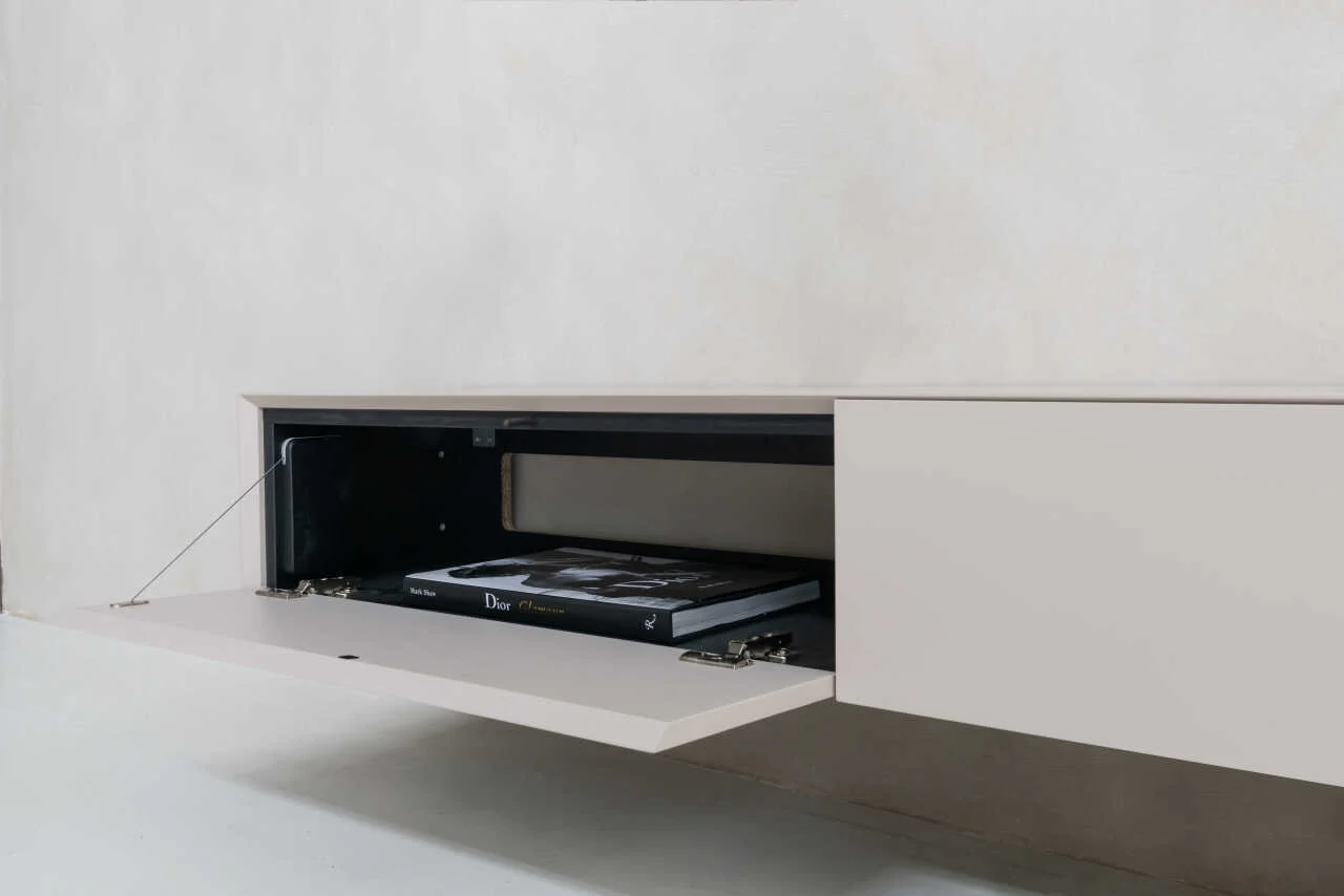 TV-meubel Zyan - Zwevend - MDF - 2 kleppen - Image 9