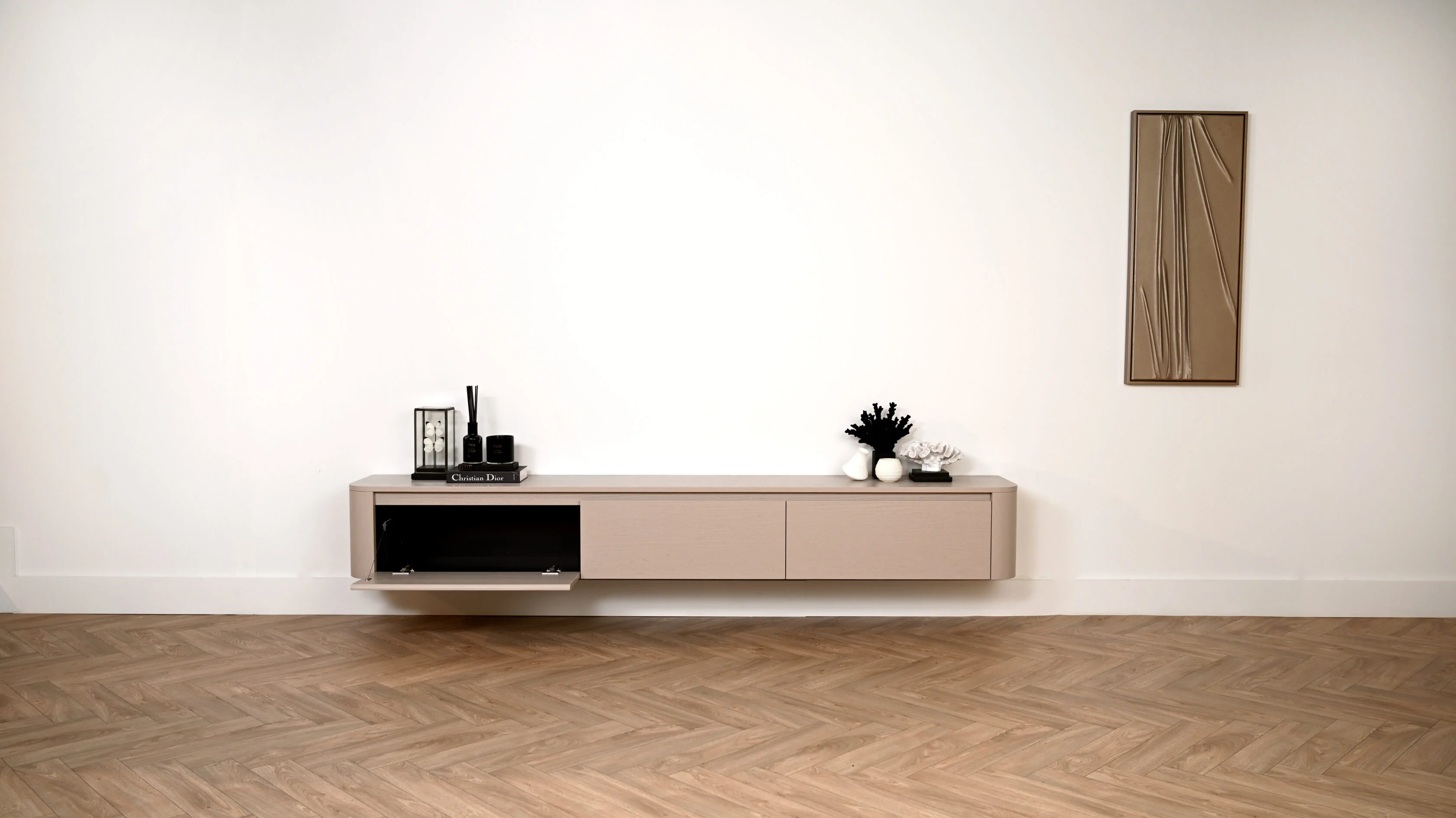 TV-meubel Runa - Zwevend - Eiken - 3 kleppen - Image 3