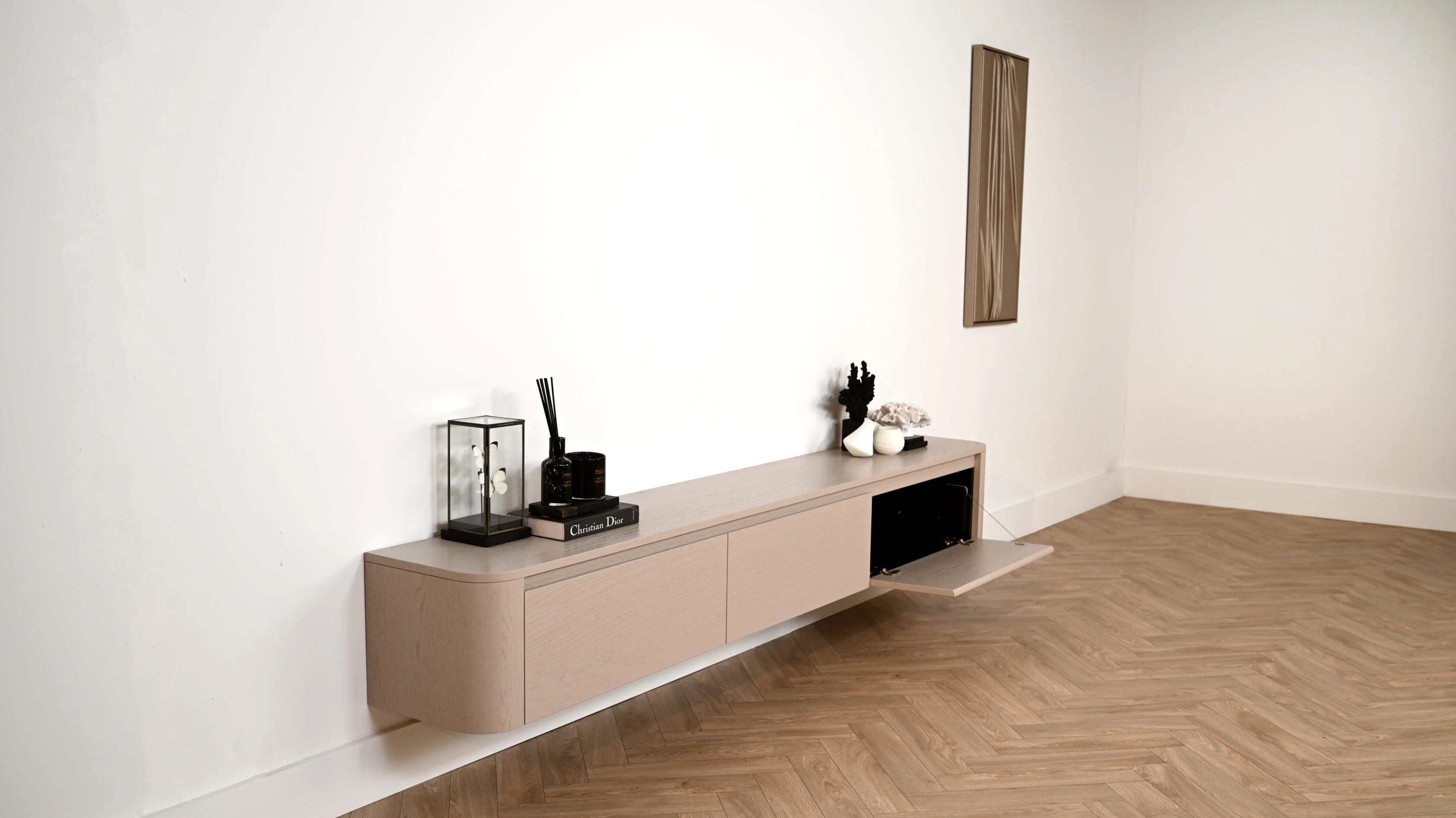 TV-meubel Runa - Zwevend - Eiken - 3 kleppen - Image 5