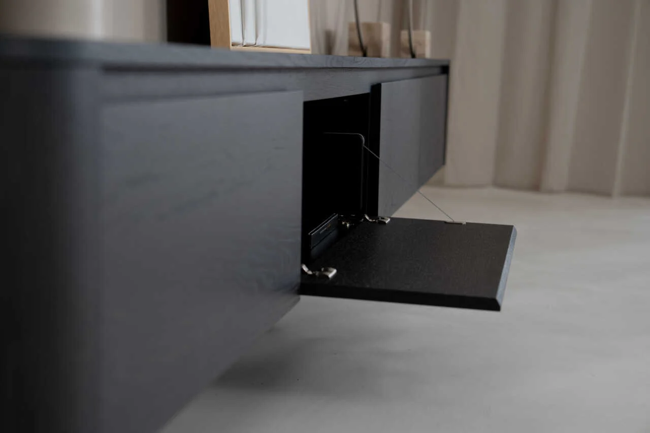 TV-meubel Runa - Zwevend - Eiken - 4 kleppen - Image 5