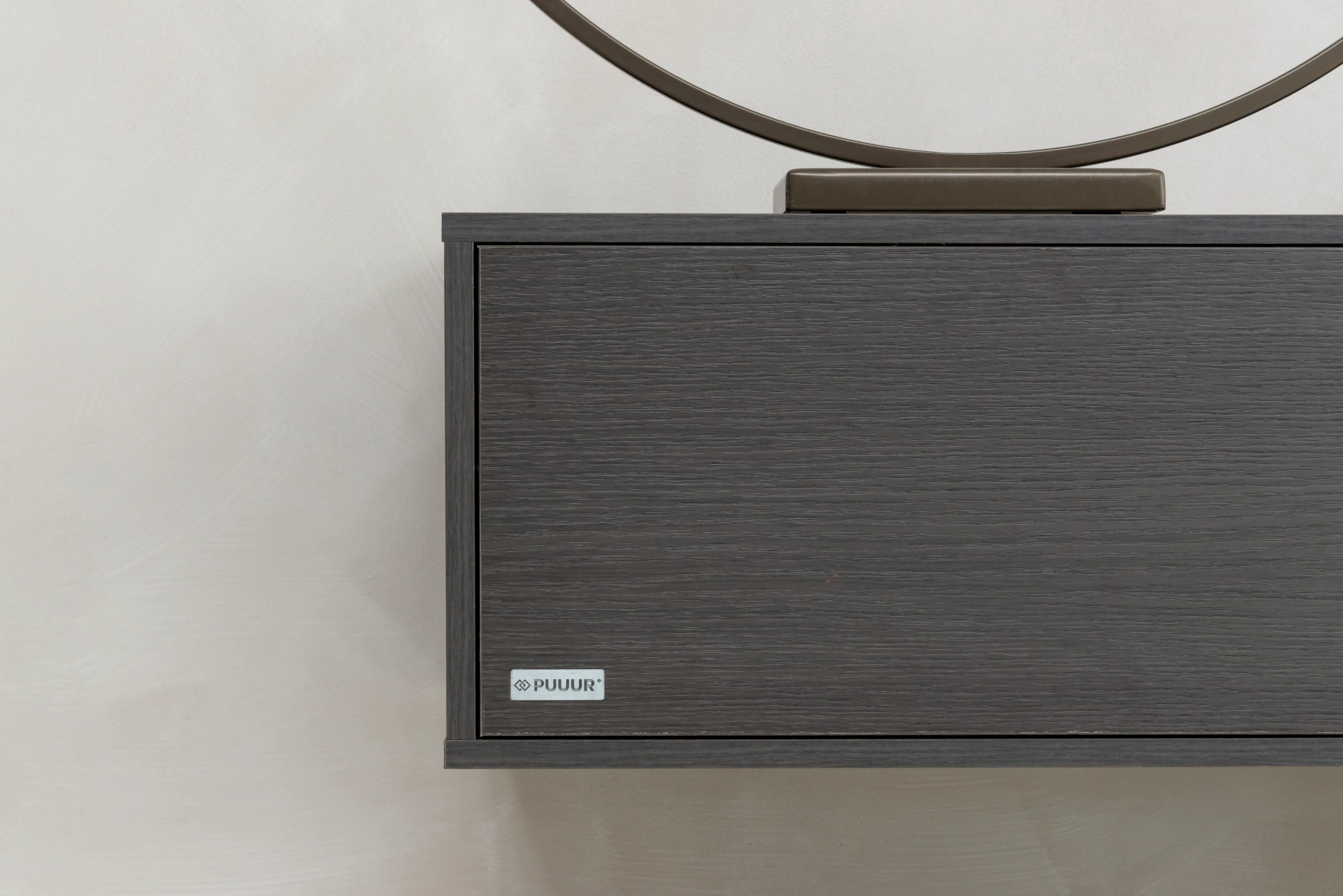 TV-meubel Stephan - Zwevend - Melamine - 3 kleppen - Open vak - Image 6