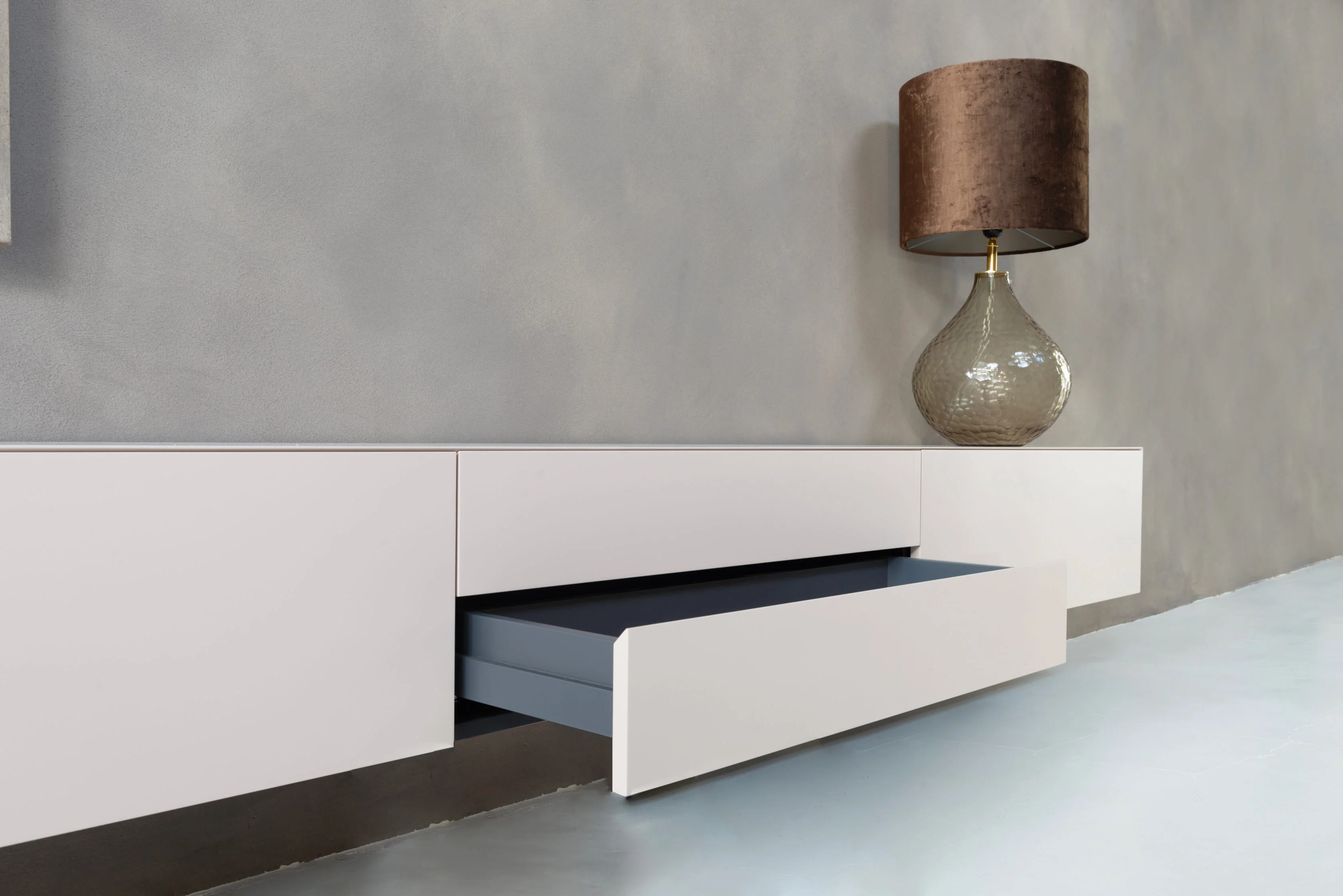 TV-meubel Zyan - Zwevend - MDF - 2 kleppen - 2 lades - Image 5