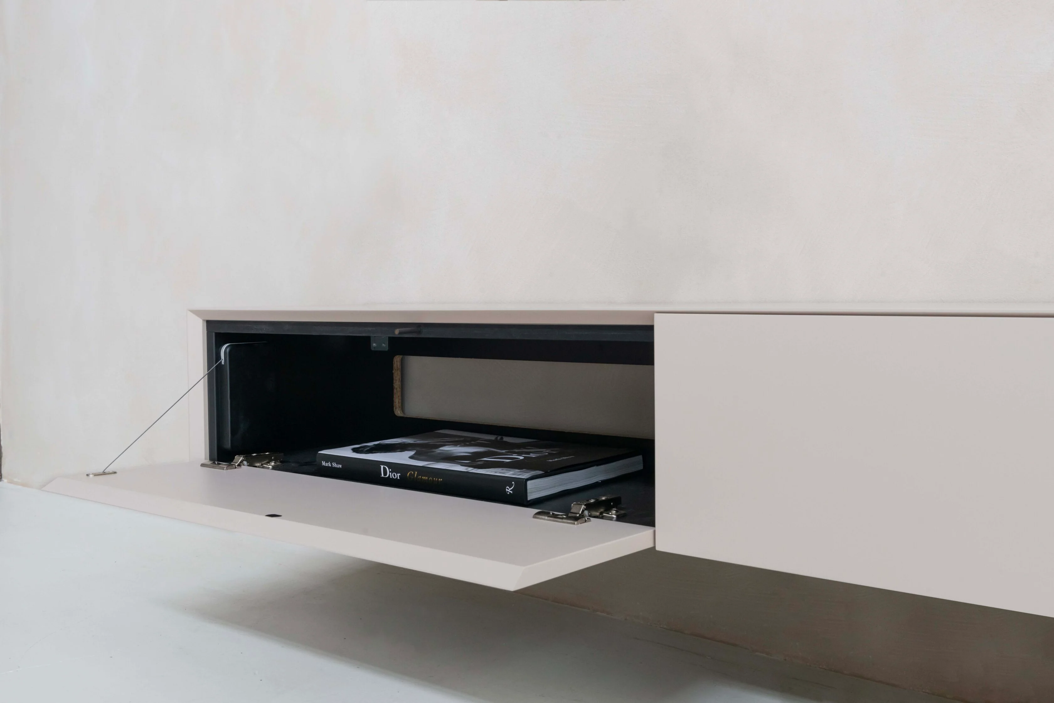 TV-meubel Zyan - Zwevend -  MDF -  3 kleppen - Image 3