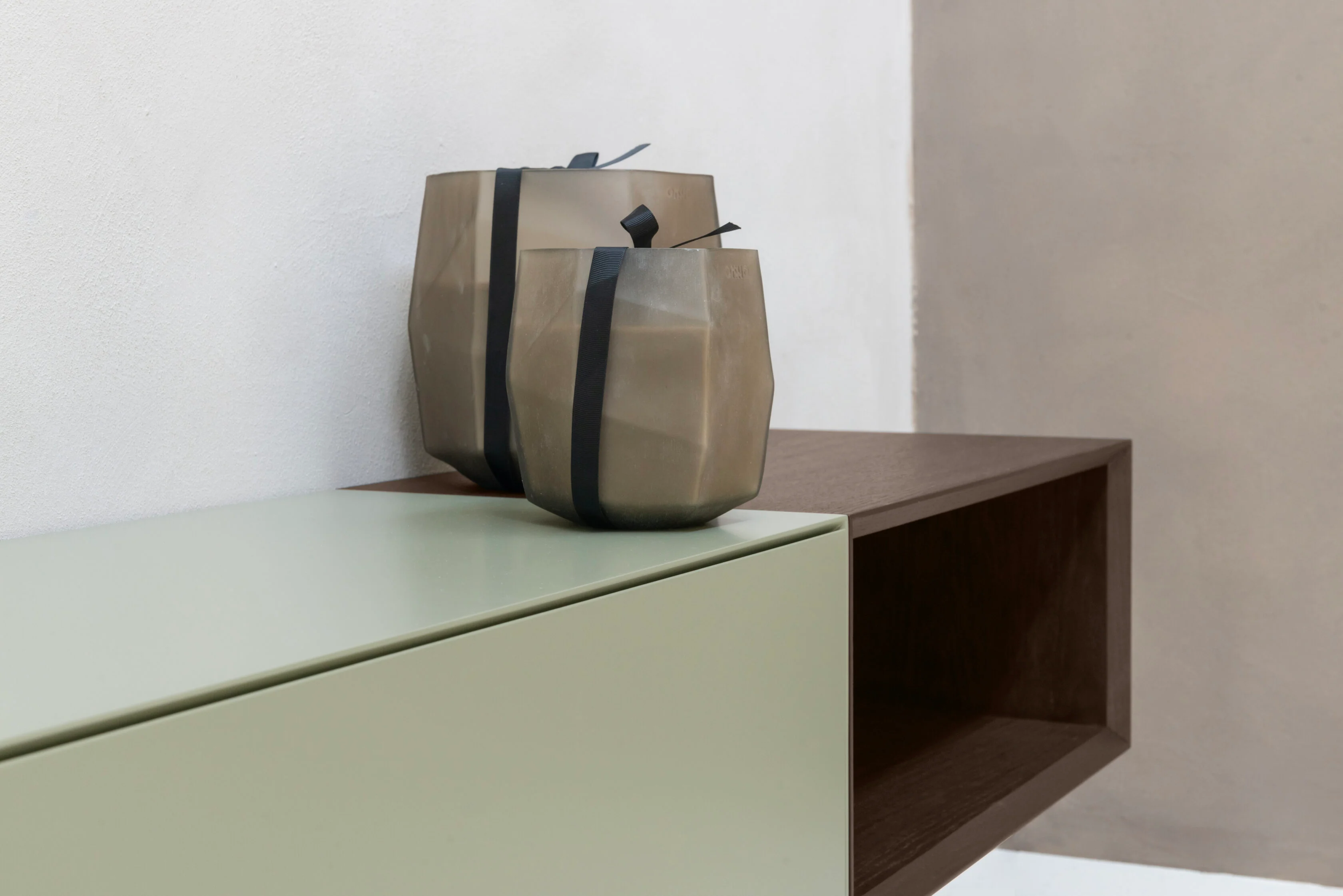 TV-meubel Zyan - Zwevend - MDF - 2 kleppen - Open vak - Image 6