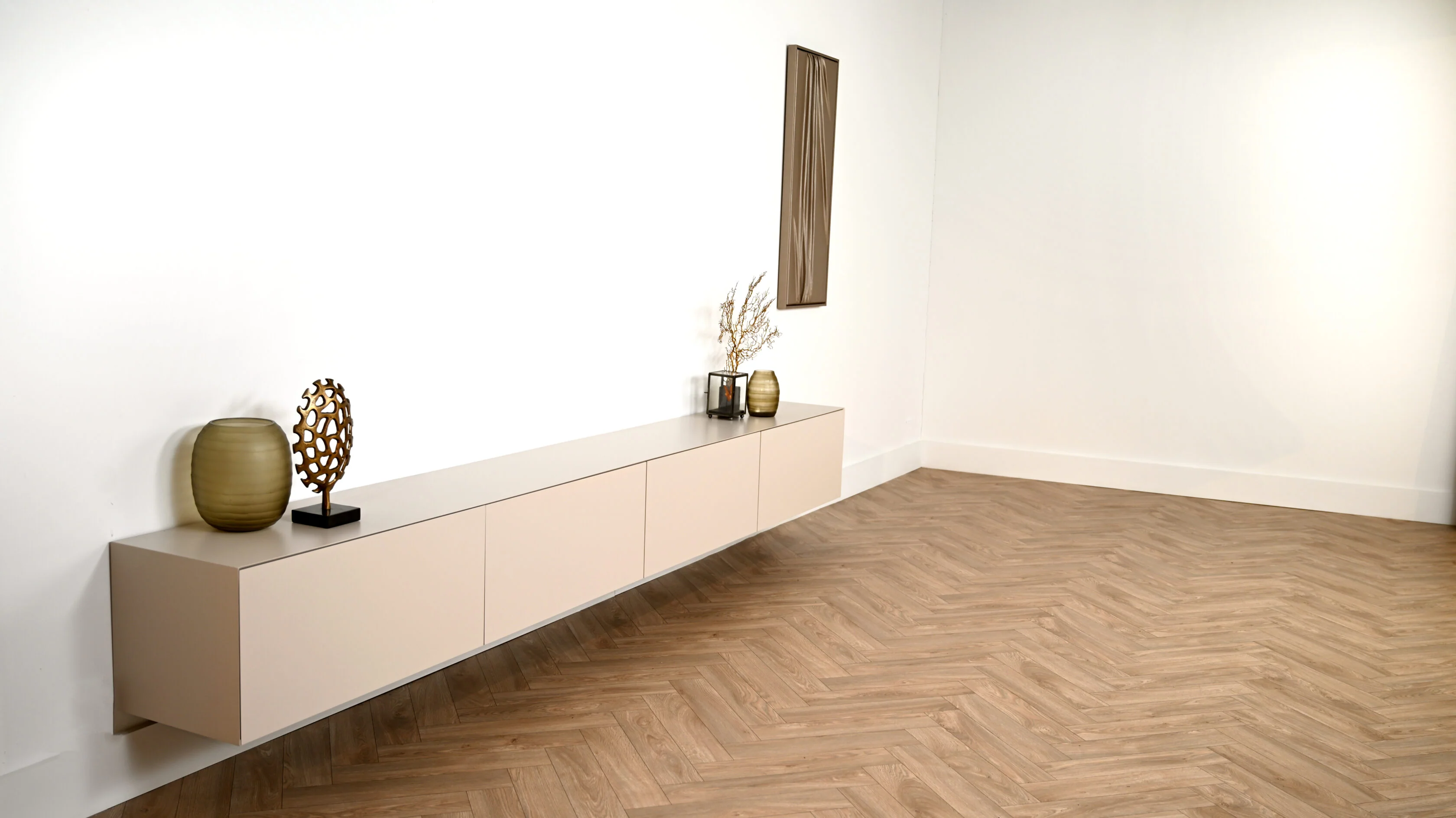 TV-meubel Zyan - Zwevend -  MDF - 4 kleppen - Image 6