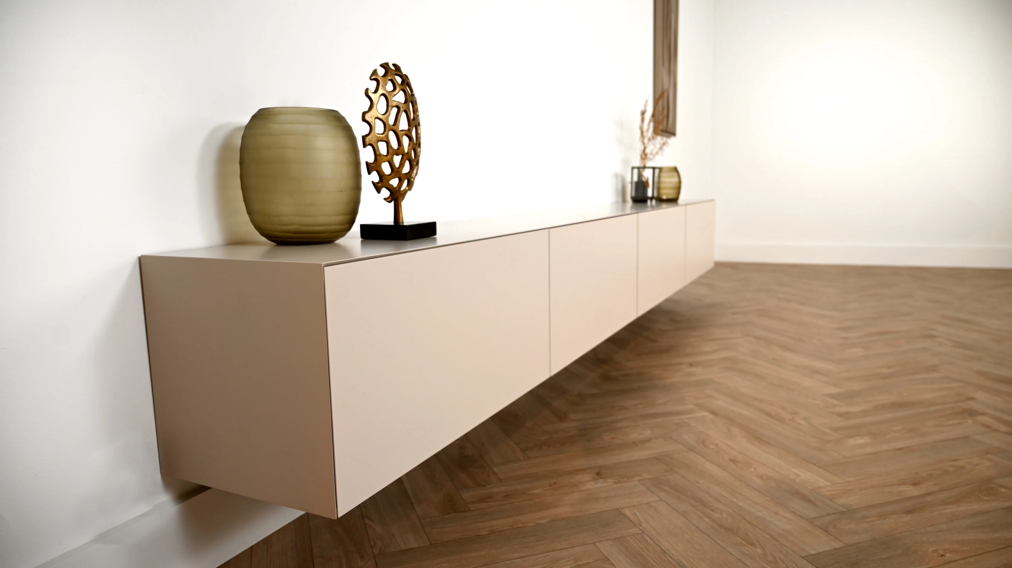 TV-meubel Zyan - Zwevend -  MDF - 4 kleppen - Image 7